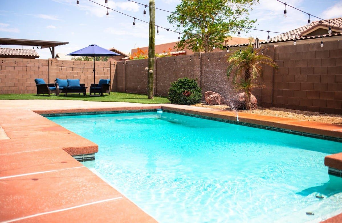 The private pool at the Power Suggs Get-Aways home, 7951 E 36th Place, Yuma